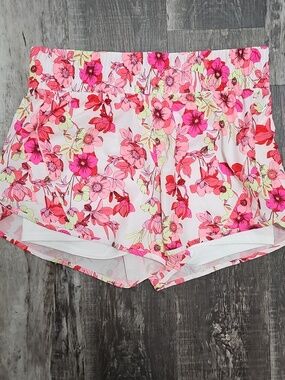Avia Pink And White Floral Athletic Shorts
